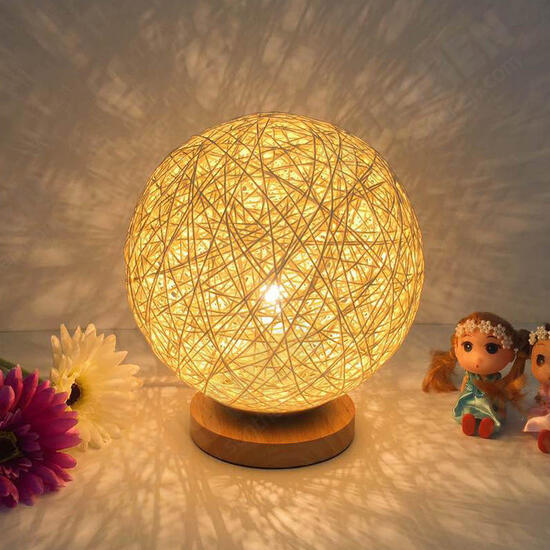 Rattan Ball Night Light Table Bedside Lamp Bedroom Home Decor Valentine Gift Rattan Ball Night Light Table Bedside Lamp Bedroom Home Decor Valentine Gift