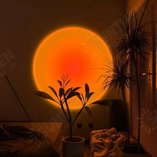 Replaceable Lens Sunset Lamp Nordic Indoor Lighting LED Floor Lamp Living Room Bedroom Atmosphere Decoration Floor Lights Standing lamp Lens For Home