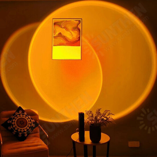 Replaceable Lens Sunset Lamp Nordic Indoor Lighting LED Floor Lamp Living Room Bedroom Atmosphere Decoration Floor Lights Standing lamp Lens For Home