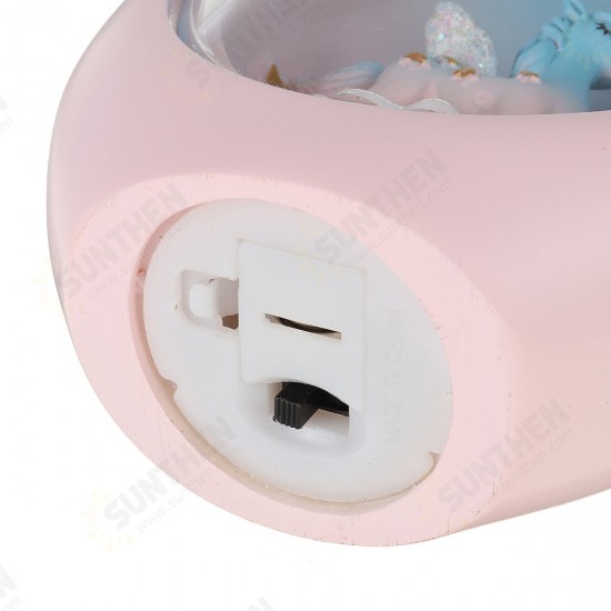 Resin Cartoon Horse Night Light Baby Study Bedroom Lamp Bedside Table Decor Gift