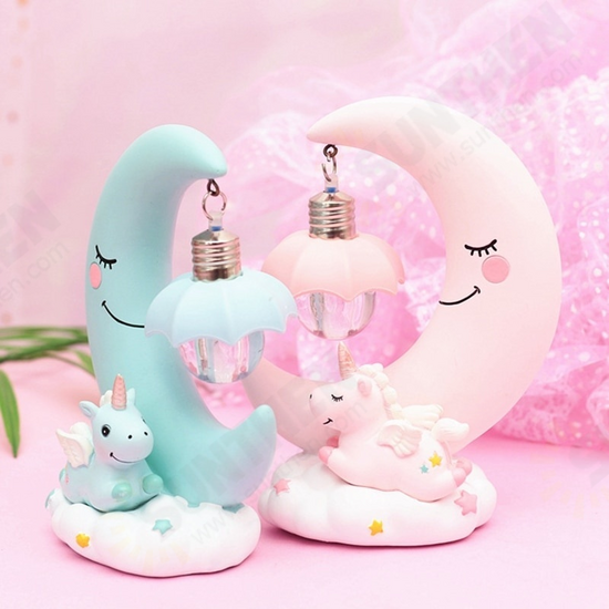 Resin Cartoon Night Lamp Children Room Decoration LED Night Light Moon Luminaria Romantic Bedroom Decor Night Light Resin Cartoon Night Lamp Children Room Decoration LED Night Light Moon Luminaria Romantic Bedroom Decor Night Light