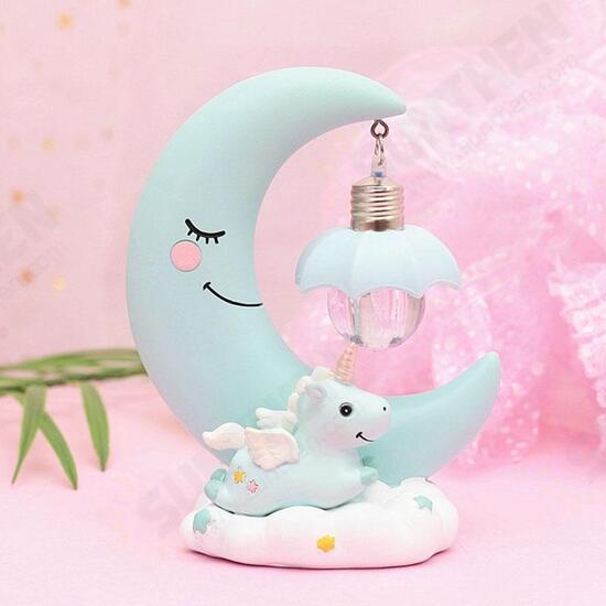 Resin Cartoon Night Lamp Children Room Decoration LED Night Light Moon Luminaria Romantic Bedroom Decor Night Light Resin Cartoon Night Lamp Children Room Decoration LED Night Light Moon Luminaria Romantic Bedroom Decor Night Light