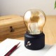 Retro Bulb Lamp USB Charging Portable Mini Desktop Light Bulb Shape Small Night Light