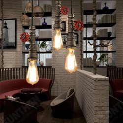 Retro Vintage Industrial Pendant Tube Iron Ceiling Lamp Hanging Chandelier Light Retro Vintage Industrial Pendant Tube Iron Ceiling Lamp Hanging Chandelier Light
