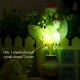 Romantic Flower Mushroom LED Night Light Sensor Baby Bed Lamp Decor US Plug
