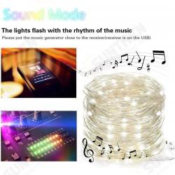 50/100 LEDs Music Fairy String Light Silver Wire Twinkle Starry Lights Remote Control Timer 32.8ft USB Powered Sound for Christmas Tree Wedding Party 50/100 LEDs Music Fairy String Light Silver Wire Twinkle Starry Lights Remote Control Timer 32.8ft USB Powered Sound for Christmas Tree Wedding Party