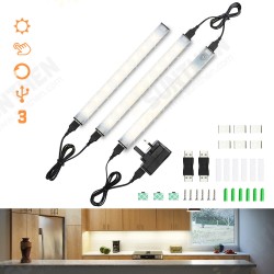 3PCS 80 LED Cabinet Light SMD2835 USB Touch Dimmable Home Room Closet Bar Lamp EU Plug 3PCS 80 LED Cabinet Light SMD2835 USB Touch Dimmable Home Room Closet Bar Lamp EU Plug
