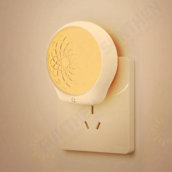 Smart Light Sensor LED Plug-in Wall Night Lamp Flower Pattern Lighitng for Home Bedroom AC100-240V