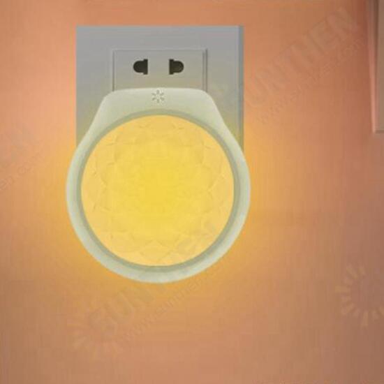 Smart Light Sensor LED Plug-in Wall Night Lamp Flower Pattern Lighitng for Home Bedroom AC100-240V