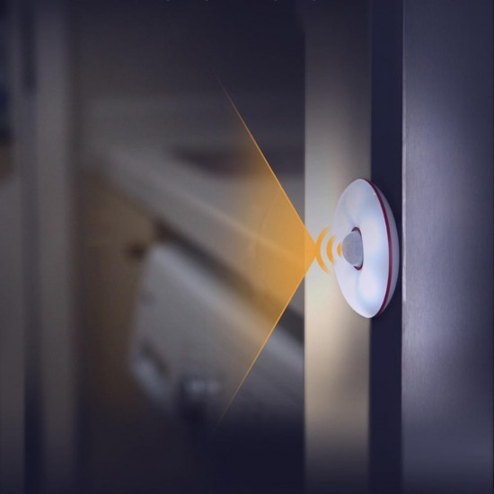 Smart Sensor LED Night Light Lamp Dual Induction Sensor Control Automatic Magnetic Wall Lamp