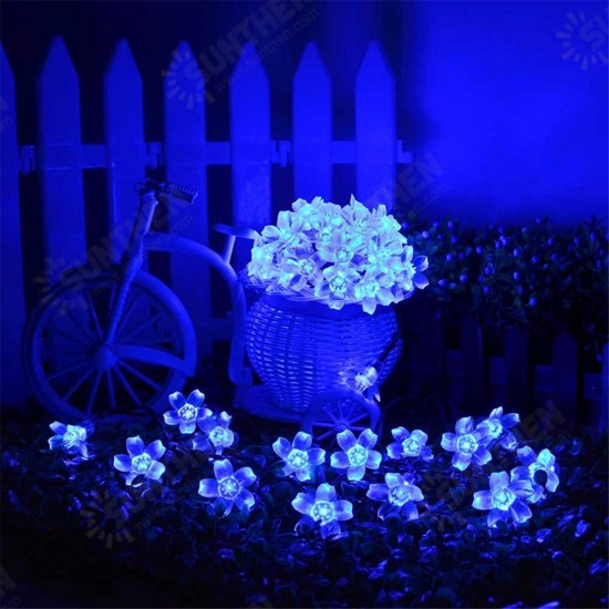 Solar Blossom Flower Fairy String Light 23FT 50LED Home Garden Wedding Decor