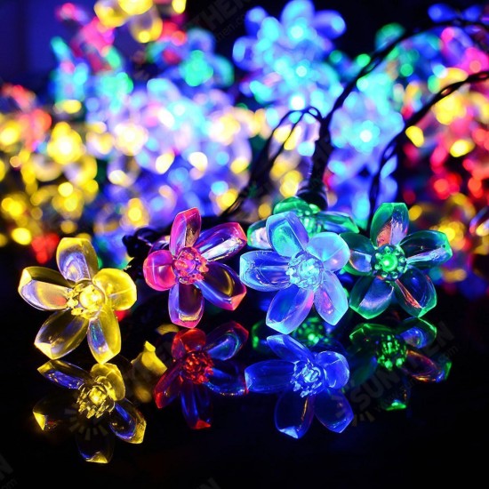 Solar Blossom Flower Fairy String Light 23FT 50LED Home Garden Wedding Decor