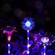 Solar Multi-Color Changing LED Flower Stake Light Transparent Lampshade Luminous Pole