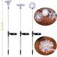 Solar Multi-Color Changing LED Flower Stake Light Transparent Lampshade Luminous Pole