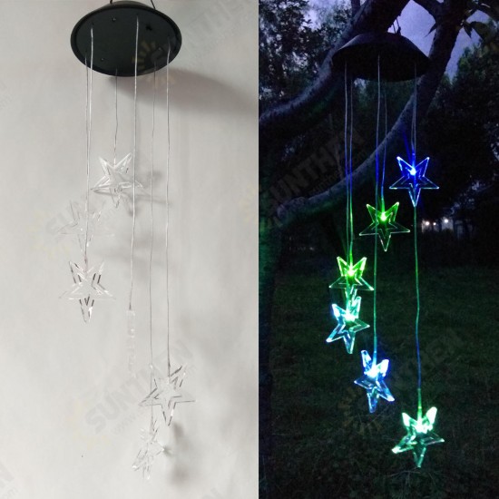 Solar Powered Wind Chimes Light Lamp Hanging LED Garden Yard Color Changing