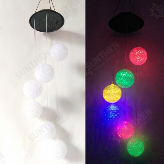 Solar Powered Wind Chimes Light Lamp Hanging LED Garden Yard Color Changing