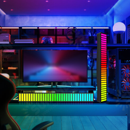 Sound Control RGB Pickup Atmosphere Light APP Control Music Ambient LED Night Light Bar Car Atmosphere Colorful Tube Lamp