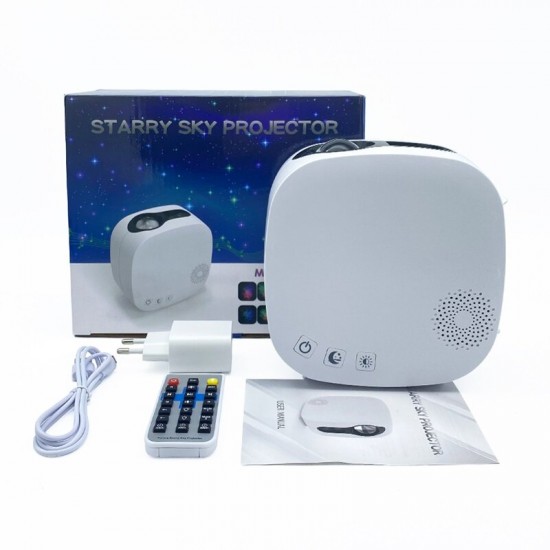 Starry Sky Projector bluetooth Music Speaker LED Night Light Projector Galaxy Nebula Ocean Star Projector Moon Night Lamp