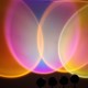 Sunset Projector Lamp Rainbow Atmosphere Led Night Light for Home Bedroom Coffee Shop Background Wall Decoration USB Table Lamp