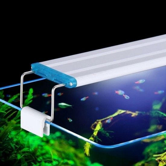 Super Slim LED Aquarium Light Aquatic Plant Lighting 18-30CM Extensible Waterproof Clip-on Lamp For Fish Tank