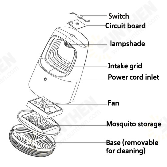 USB Electric Mosquito Killer Lamp LED Trap Repellent Light For Indoor Outdoor DC5V