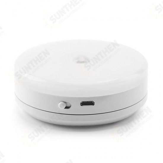 USB Rechargeable PIR Motion Sensor LED Night Light 360 Degree Rotation Lamp for Bedroom Home