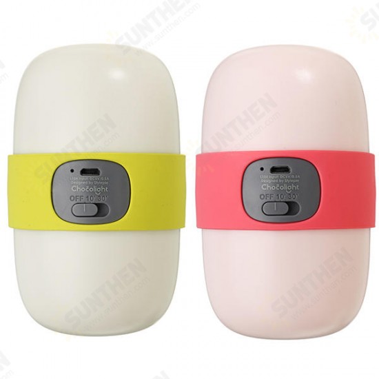 USB Rechargeable Timing Night Light Handheld Sleep Lamp for Baby Kids Nursery Bedside