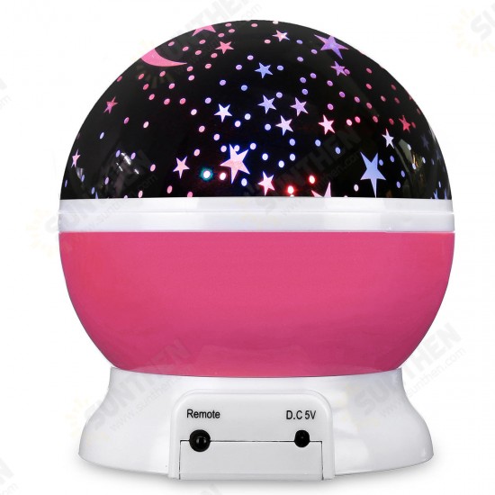 USB Rotating Projector Starry Nursery Night Light Star Sky Projection LED Light Xmas Gift