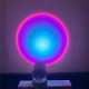 USB Sunset Projection Lamp Aesthetic Table Lamp Anti-glare LED Night Light Romantic Visual Experience Rainbow Projector Modern Atmosphere Light for Home Bedroom Coffe shop Background Wall Decoration