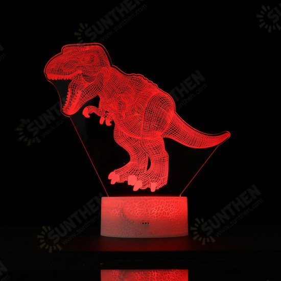 USB/Battery Powered 3D Children Kids Night Light Lamp Dinosaur Toys Boys 16 Colors Changing LED Remote Control+Base Christmas Decorations Clearance Christmas Lights