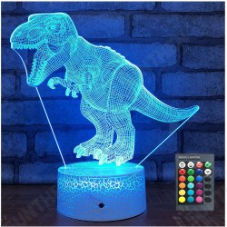USB/Battery Powered 3D Children Kids Night Light Lamp Dinosaur Toys Boys 16 Colors Changing LED Remote Control+Base Christmas Decorations Clearance Christmas Lights USB/Battery Powered 3D Children Kids Night Light Lamp Dinosaur Toys Boys 16 Colors Changing LED Remote Control+Base Christmas Decorations Clearance Christmas Lights