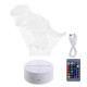 USB/Battery Powered 3D Children Kids Night Light Lamp Dinosaur Toys Boys 16 Colors Changing LED Remote Control+Base Christmas Decorations Clearance Christmas Lights