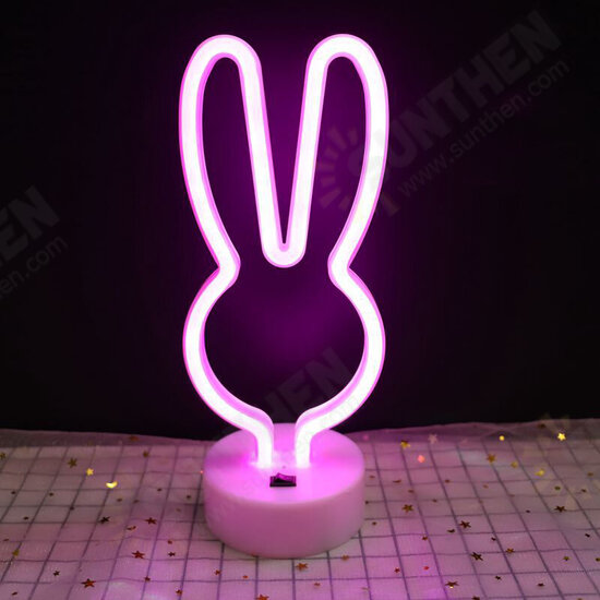 Upgrade Neon Night Light Rabbit Vibrato Anchor Bigmouth Bird Creative Night Light Spot