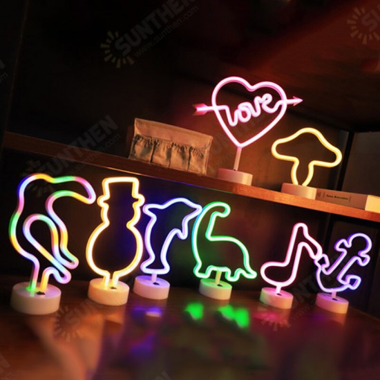 Upgrade Neon Night Light Rabbit Vibrato Anchor Bigmouth Bird Creative Night Light Spot