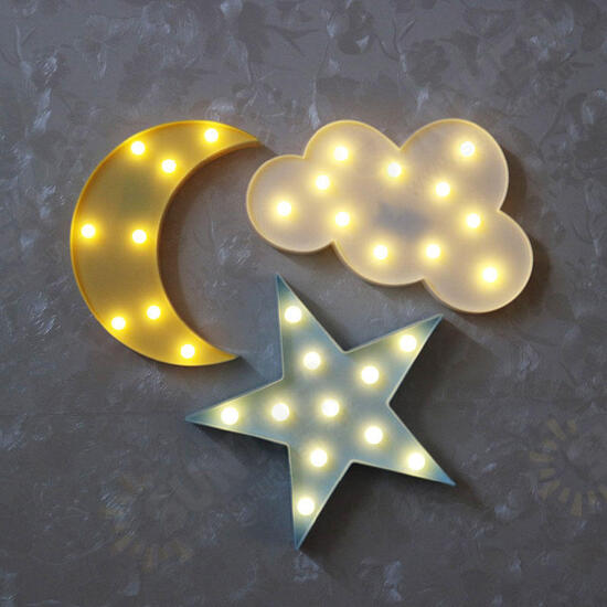 BC-NL02 Led Night Light for Kids Moon Star Cloud Bedroom Bedside Lamp Room Party Decorations