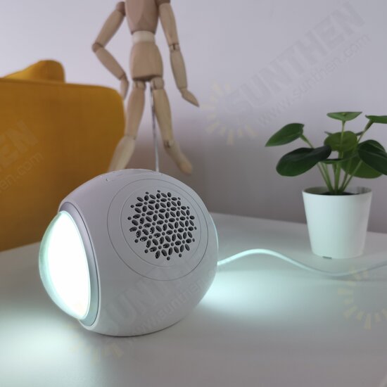 White Noise Player 15 Natural Sounds RGB Night Light Timer Function With Bluetooth Speaker