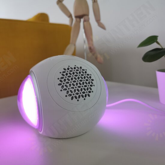 White Noise Player 15 Natural Sounds RGB Night Light Timer Function With Bluetooth Speaker