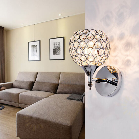 Wall Lamp Indoor Lighting Wall Lamp Crystal Lights Decoration Bedside Wall Sconce Sliver for Modern Home Lighting