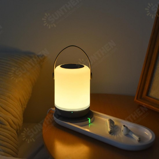 Wireless Charger with Portable Rechargeable Touch Control Dimmable LED Night Light Set from