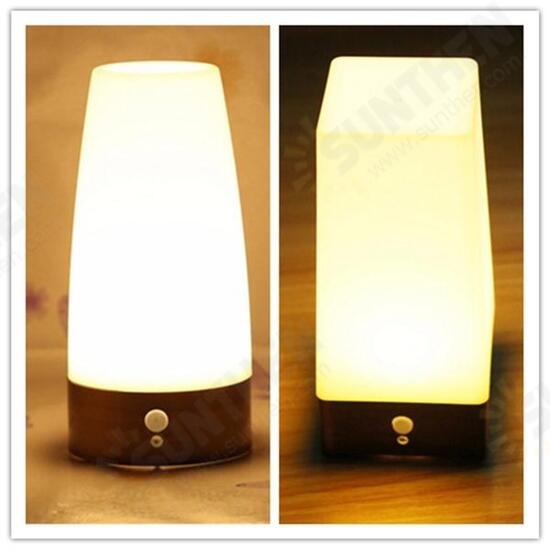 Wireless LED Night Light Table Bed Lamp Motion Sensor Battery Operated For Indoor Lighting