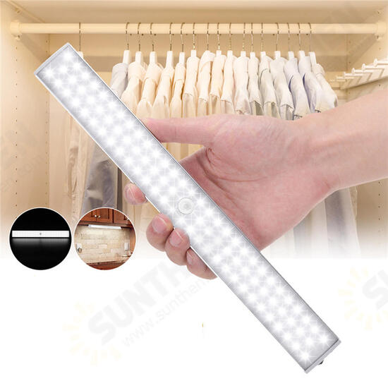 Wireless USB Rechargeable 88 LED PIR Motion Sensor Closet Light Under Cabinet Light