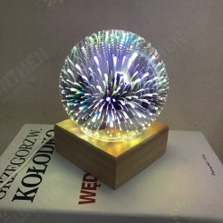 Wood Colorful 3D Magic Ball Projection Lamp Usb Power Night Light For Christmas Decorations Lights Xmas Gift Wood Colorful 3D Magic Ball Projection Lamp Usb Power Night Light For Christmas Decorations Lights Xmas Gift