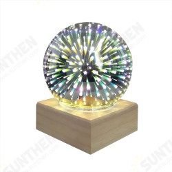 Wood Colorful 3D Magic Ball Projection Lamp Usb Power Night Light For Christmas Decorations Lights Xmas Gift Wood Colorful 3D Magic Ball Projection Lamp Usb Power Night Light For Christmas Decorations Lights Xmas Gift