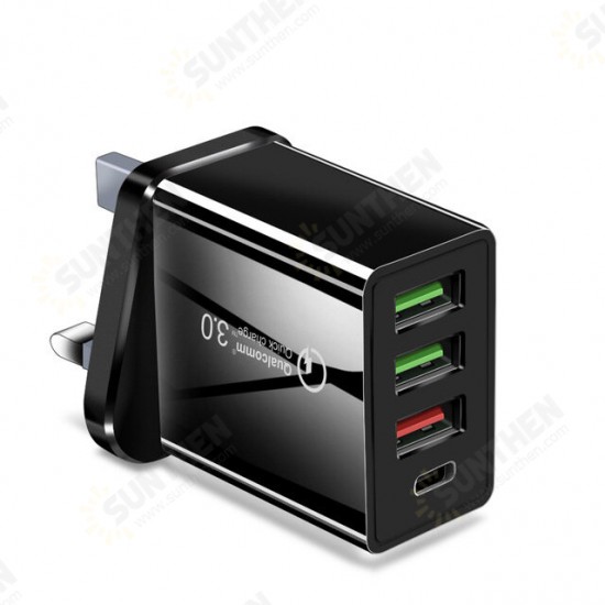 36W QC3.0 PD 4-Port USB Type-C Output Quick Charge USB Charger Universal Travel Charger for iPhone 11 Pro Max for Samsung S10 S9 HUAWEI LG 36W QC3.0 PD 4-Port USB Type-C Output Quick Charge USB Charger Universal Travel Charger for iPhone 11 Pro Max for Samsung S10 S9 HUAWEI LG