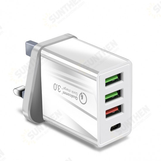 36W QC3.0 PD 4-Port USB Type-C Output Quick Charge USB Charger Universal Travel Charger for iPhone 11 Pro Max for Samsung S10 S9 HUAWEI LG 36W QC3.0 PD 4-Port USB Type-C Output Quick Charge USB Charger Universal Travel Charger for iPhone 11 Pro Max for Samsung S10 S9 HUAWEI LG