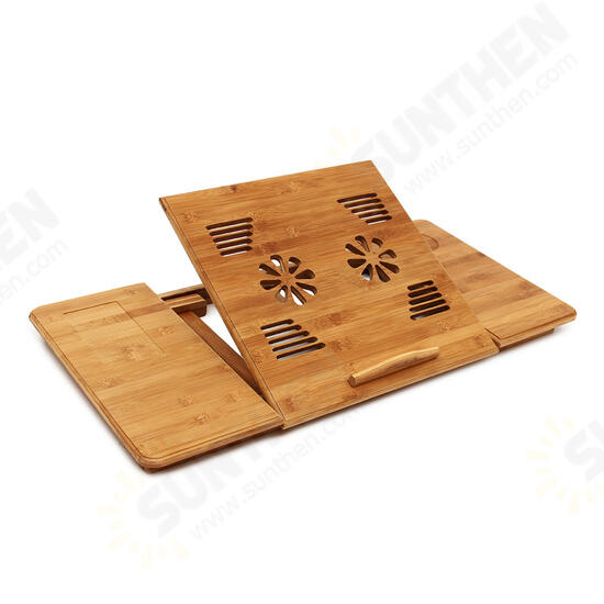 50X30x4cm Adjustable Foldable Laptop PC Desk Portable Bamboo Bed Notebook Table Holder