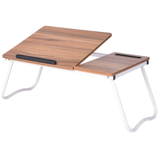 A1 Upgraded Foldable Wooden Laptop Desk Portable Folding Conputer Desk Bed Notebook Stand Study Table Breakfast Bed Tray