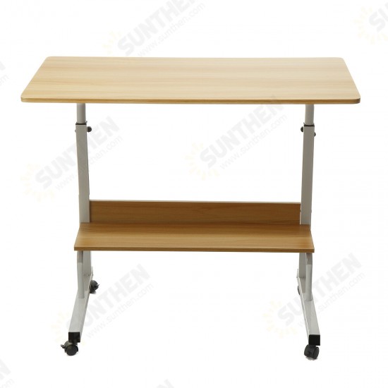 Adjustable Laptop Desk Movable Bed Desk Writing Small Desk Lifting Desk Mobile Bedside Table for Home Dormitory