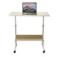 Adjustable Laptop Desk Movable Bed Desk Writing Small Desk Lifting Desk Mobile Bedside Table for Home Dormitory