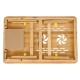 Bamboo Laptop Notebook Bed Desk Table Holder Sofa Tray Cooling Stand With Drawer